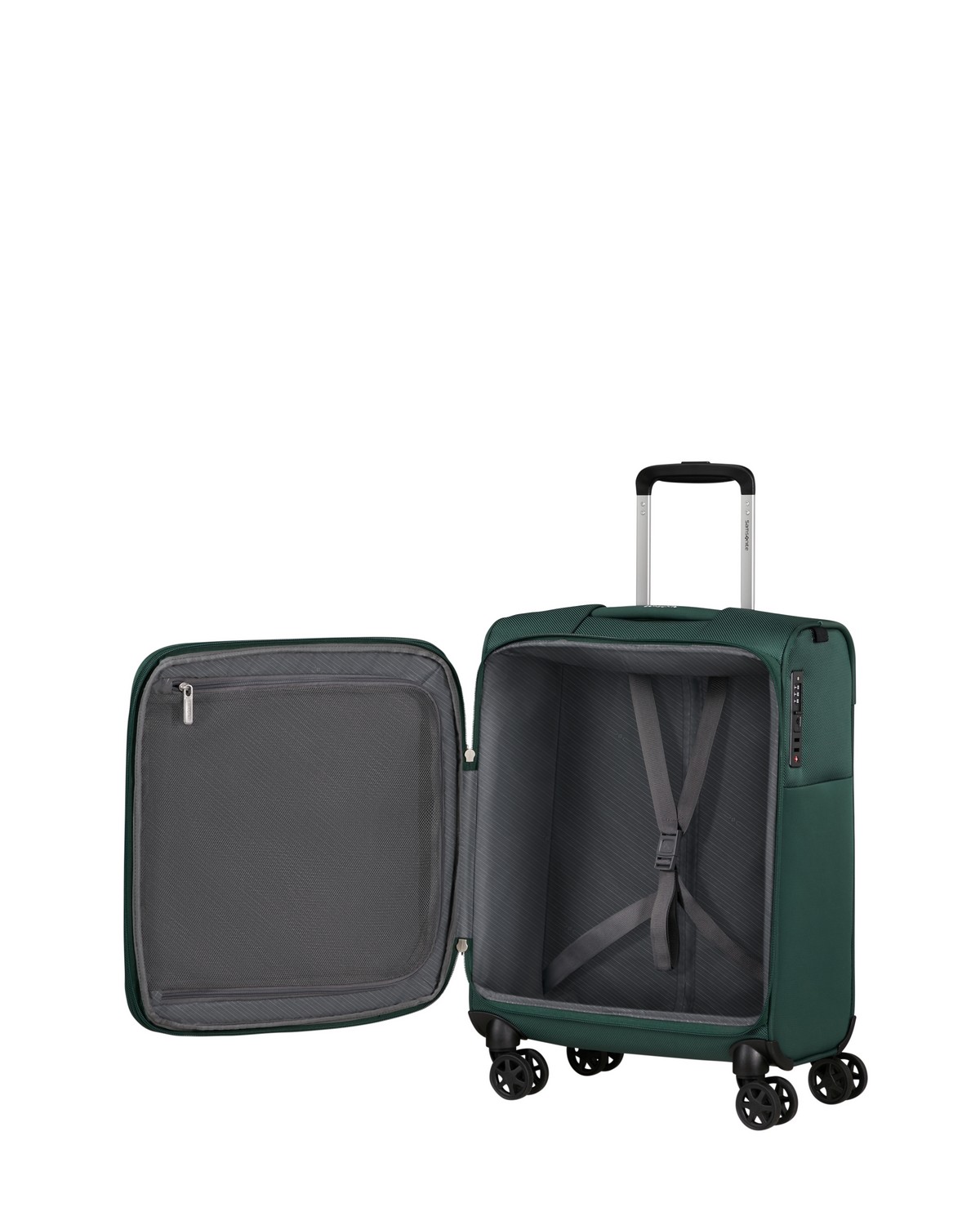 Βαλίτσα 4 ρόδες BASE BREEZE ΠΡΑΣΙΝΟ ΣΚΟΥΡΟ Size 55EXP φωτογραφία